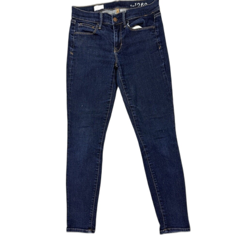 Gap 1969 Size 26 2 Womens Leggings Jeans Low Rise Stretch Dark Wash